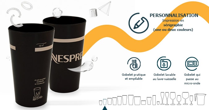 Ecocup gobelet personnalisé Nespresso 15 cl